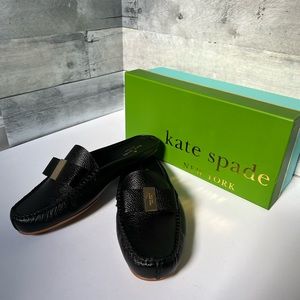 New Kate Spade slide. Beautiful black leather with gold details